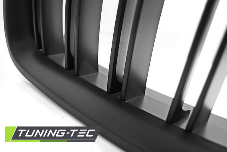 Upgrade Sportgrill Nieren für BMW 5er F10/F11 Limousine/Touring 10-16 matt schwarz Doppelsteg Design